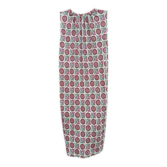 Women’s Boden Pink and White Patterned Sleeveless Dress Size 12L - Picture 4 of 8